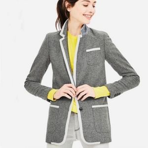 Banana Republic Gray Piped Wool Jacket Blazer